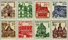 Berlin ber 242#249  1964 Duitse bouwwerken- kleinformaat  Postfris