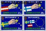 Gibraltar gib 706#709  1994 Toetreding E.E.G.  Postfris