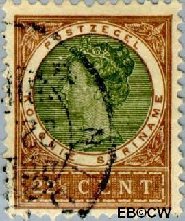 Suriname SU 52  1904 Medaillon 22½ cent  Gestempeld