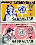 Gibraltar gib 215#216  1968 W.H.O.  Postfris