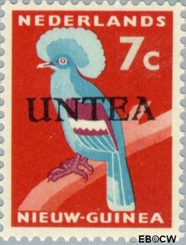 West-Nieuw-Guinea NG WNG12  1962 UNTEA opdruk 7 cent  Gestempeld