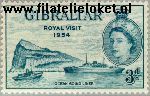 Gibraltar gib 148#  1954 Koningin Elizabeth- Bezoek  Postfris