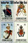 Gibraltar gib 565#568  1989 Regiment Gibraltar  Postfris