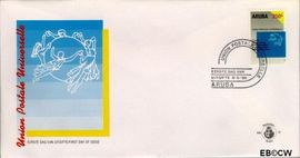 Aruba AR E21 1989 Wereldpostvereniging FDC zonder adres