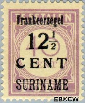 Suriname SU 117  1926 Hulpuitgifte 12½ op 40 cent  Gestempeld