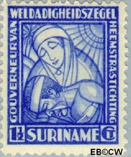 Suriname SU 137  1928 Van Heemstra stichting 1½+1½ cent  Gestempeld