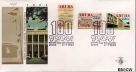 Aruba AR E37 1992 Postdienst FDC zonder adres