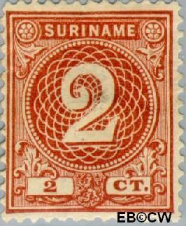 Suriname SU 17  1890 Drukwerkzegel 2 cent  Gestempeld