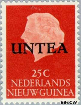 West-Nieuw-Guinea NG WNG6  1962 UNTEA opdruk 25 cent  Gestempeld