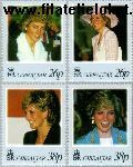 Gibraltar gib 818#821  1998 Prinses Diana  Postfris