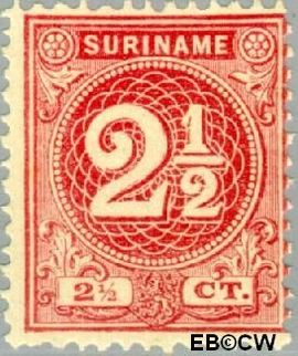 Suriname SU 18  1890 Drukwerkzegel 2½ cent  Gestempeld