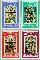 Gibraltar gib 342#345  1976 Glas-in-lood  Postfris
