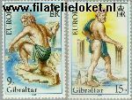 Gibraltar gib 416#417  1981 C.E.P.T.- Folklore  Postfris