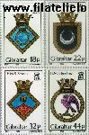 Gibraltar gib 548#551  1988 Scheepswapens  Postfris