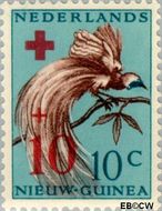 Nieuw-Guinea NG 39  1956 Paradijsvogel 10+10 cent  Gestempeld