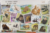 Postzegelpakket, 50 verschillende Beren