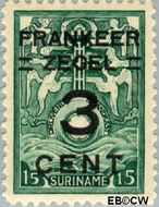 Suriname SU 130  1927 Opruimingsuitgifte 3 op 15 cent  Gestempeld