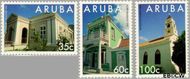 Aruba AR 151#153  1995 Gebouwen  cent  Gestempeld