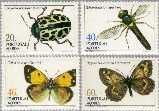 azo 369#372 Postfris 1985 Insecten