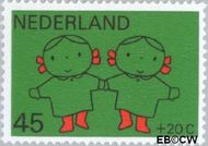 Nederland NL 936  1969 Kind en muziek 45+20 cent  Gestempeld