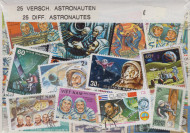 Postzegelpakket, 25 verschillende Astronauten