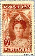 Suriname SU 110  1923 Regeringsjubileum Wilhelmina 1898-1923 500 cent  Gestempeld