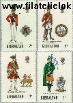 Gibraltar gib 237#240  1970 Militaire uniformen  Postfris