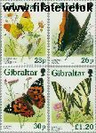 Gibraltar gib 793#796  1997 Vlinders  Postfris