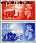 Groot-Brittannië grb 235#236  1948 Bevrijding Kanaaleilanden  Postfris