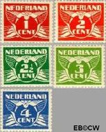 Nederland NL 144#148  1924 Vliegende Duif   cent  Ongebruikt
