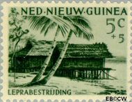 Nieuw-Guinea NG 41  1957 Leprabestrijding 5+5 cent  Gestempeld