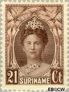 Suriname SU 122  1927 Gewijzigd jubileum-type 21 cent  Gestempeld