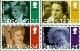 Gibraltar gib 755#758  1996 C.E.P.T.- Beroemde vrouwen  Postfris