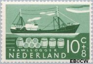 Nederland NL 691  1957 Schepen 10+8 cent  Gestempeld