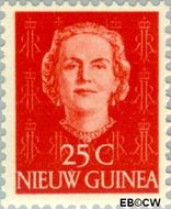 Nieuw-Guinea NG 12  1950 Type 'En Face' 25 cent  Gestempeld