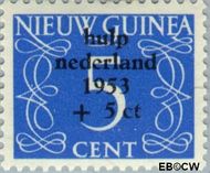 Nieuw-Guinea NG 22  1954 Watersnood 5+5 cent  Gestempeld