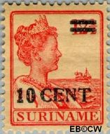 Suriname SU 112  1925 Hulpuitgifte 10 op 12½ cent  Gestempeld