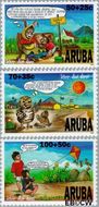 Aruba AR 185#187  1996 Kind en dier  cent  Postfris