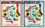 Gibraltar gib 297#298  1973 Toetreding E.E.G.  Postfris