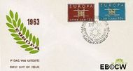 Nederland NL E59 1963 C.E.P.T.- Vierkant FDC zonder adres