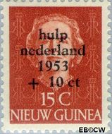Nieuw-Guinea NG 23  1954 Watersnood 15+10 cent  Gestempeld