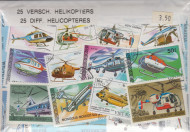 Postzegelpakket, 25 verschillende Helikopters