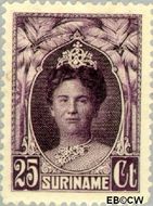 Suriname SU 124  1927 Gewijzigd jubileum-type 25 cent  Gestempeld