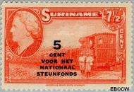 Suriname SU 214  1945 Steunfonds 7½+5 cent  Gestempeld