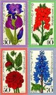 Berlin ber 524#527  1976 Tuinbloemen  Postfris