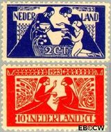 Nederland NL 134#135  1923 Tooropzegels   cent  Ongebruikt