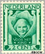 Nederland NL 141  1924 Kinderkopje tussen engelen 2+2 cent  Gestempeld