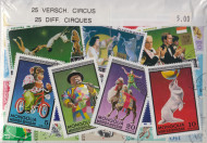 Postzegelpakket, 25 verschillende Circus