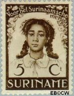 Suriname SU 185  1938 Vrijverklaring slaven 5+3 cent  Gestempeld