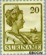 Suriname SU 94  1915 Scheepjes-type 20 cent  Gestempeld